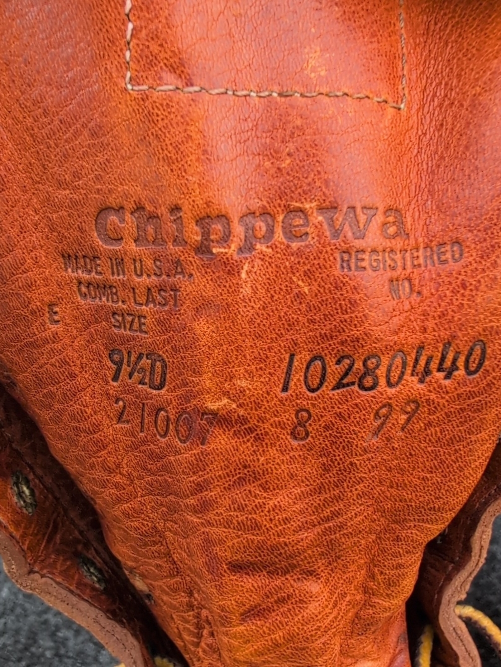 Vtg Chippewa Midwestern Packer Boots Mens 9.5D Brown Leather Logger Workwear USA - Picture 14 of 16